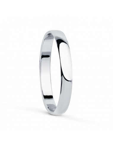 18K ALIANZA ORO BLANCO LISA BRILLO. ANCHO: 2 5 MM