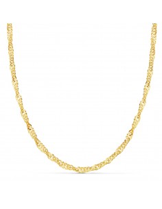18K CADENA ORO AMARILLO MACIZA SINGAPUR 50CM 4 MM