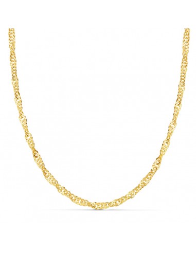 18K CADENA ORO AMARILLO MACIZA SINGAPUR 50CM 4 MM