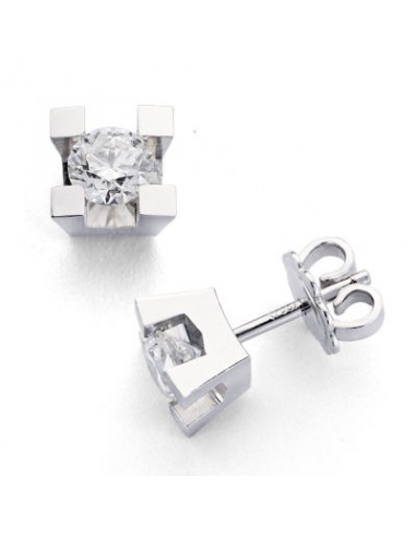 18K PENDIENTES DIAMANTES TALLA BRILLANTE 1.0 KTES.PRESION