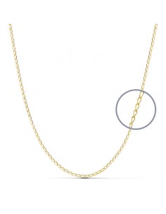 18K CADENA ORO AMARILLO MACIZA BILBAO  60CM 0.9 MM