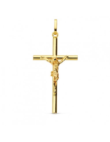 18K CRUZ CRISTO HUECA. 29 X 16 MM.