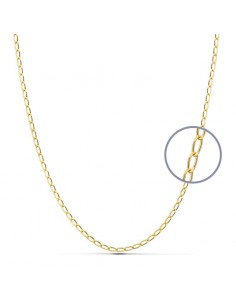 18K CADENA ORO AMARILLO MACIZA BILBAO 40CM 1.8 MM