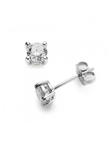 18K PENDIENTES DIAMANTES TALLA BRILLANTE 0.750 QTES. SI - H