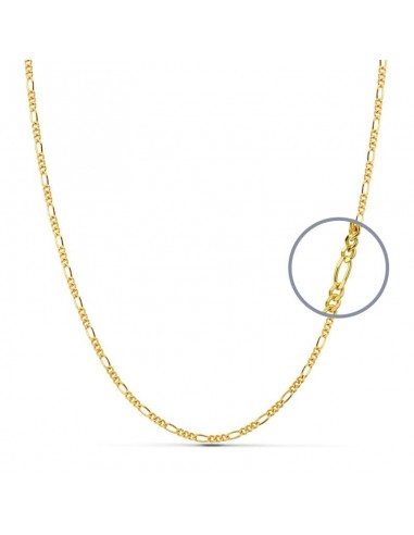 18K CADENA ORO AMARILLO MACIZA CARTIER 3X1  60CM 1.7 MM