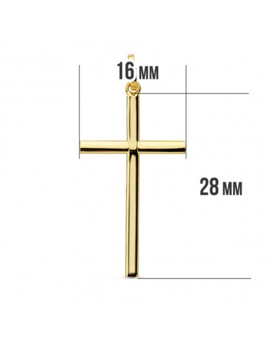 18K CRUZ LISA PALO OVAL. 29 X 16 MM.