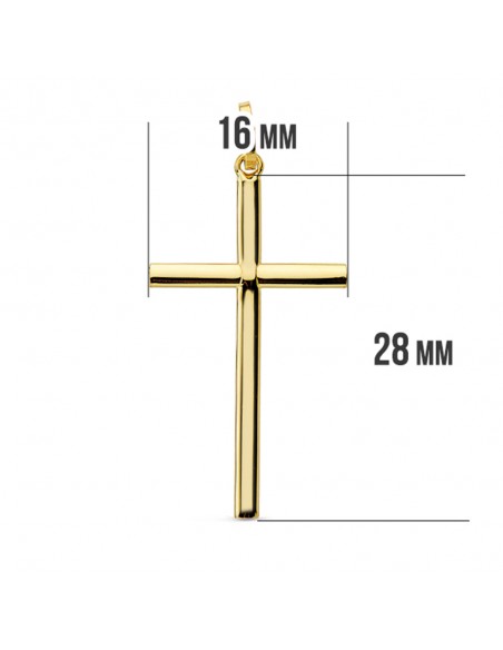 18K CRUZ LISA PALO OVAL. 29 X 16 MM.