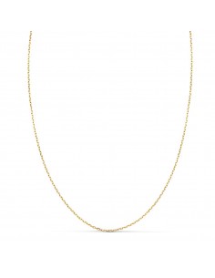 18K CADENA ORO AMARILLO MACIZA FORZADA LARGO 40CM ANCHO 1 MM