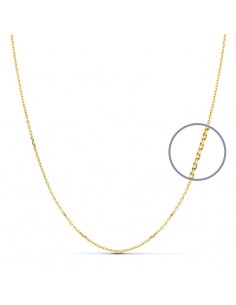 18K CADENA ORO AMARILLO MACIZA FORZADA 45CM 1 MM