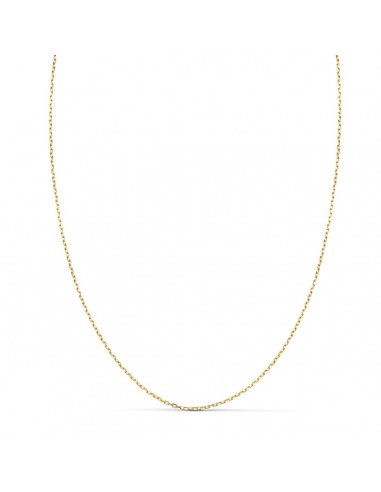 18K CADENA ORO AMARILLO MACIZA  FORZADA LARGO 50CM ANCHO 1 MM