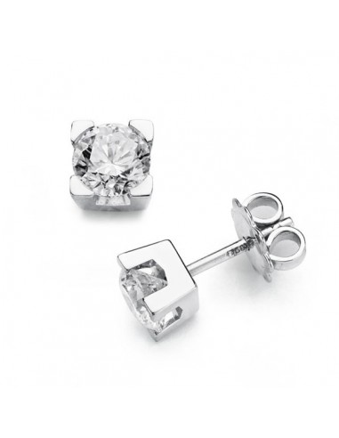 18K PENDIENTES DIAMANTES TALLA BRILLANTE 1,430 QTES. SI - H