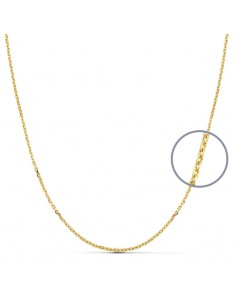 18K CADENA ORO AMARILLO MACIZA  FORZADA 50CM ANCHO 1.5 MM