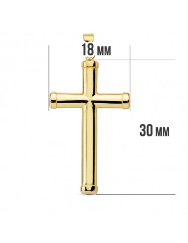 18K CRUZ LISA PALO OVAL. 32 X 18 MM.