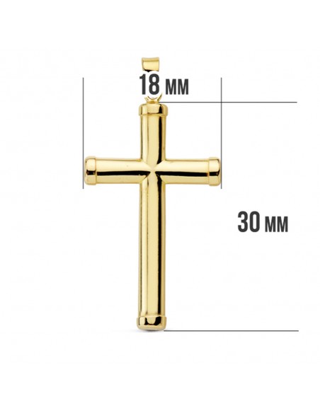 18K CRUZ LISA PALO OVAL. 32 X 18 MM.