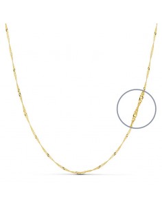 18K CADENA ORO AMARILLO MACIZA SINGAPUR 45CM 1.2 MM