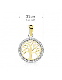 18K COLGANTE ARBOL DE LA VIDA. 13 MM. 2