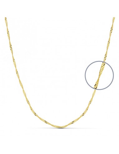 18K CADENA MACIZA SINGAPUR 40CM 1.5 MM