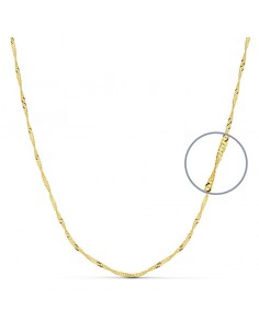 18K CADENA ORO AMARILLO MACIZA SINGAPUR 50CM 1.5 MM
