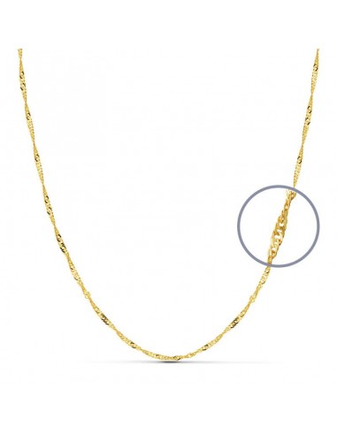 18K CADENA ORO AMARILLO MACIZA SINGAPUR 45CM 1.8 MM