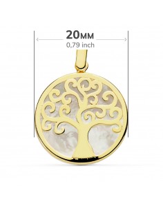 18K COLGANTE NACAR ARBOL DE LA VIDA 20MM. 2