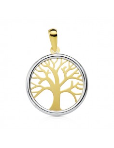 18K COLGANTE BICOLOR ARBOL DE LA VIDA 20MM.
