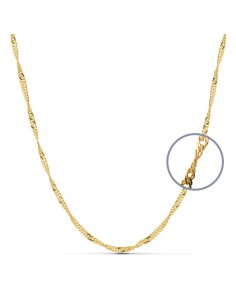 18K CADENA ORO AMARILLO MACIZA SINGAPUR 45CM 2.5 MM