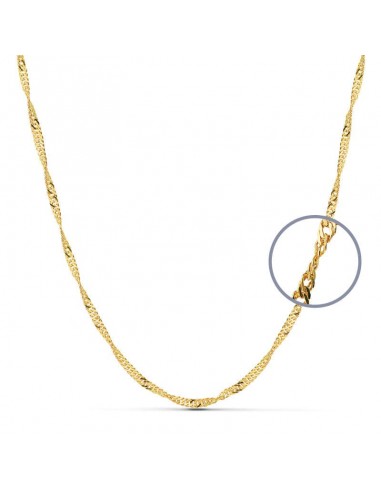 18K CADENA ORO AMARILLO MACIZA SINGAPUR 50CM 2.5MM