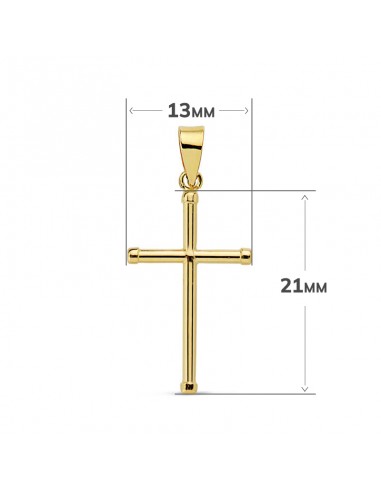 18K CRUZ LISA TUBO 1,5 MM. 21 X 13MM.