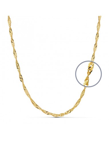 18K CADENA ORO AMARILLO MACIZA SINGAPUR 50CM 2.7 MM