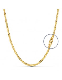 18K CADENA SINGAPUR 45CM 3 MM