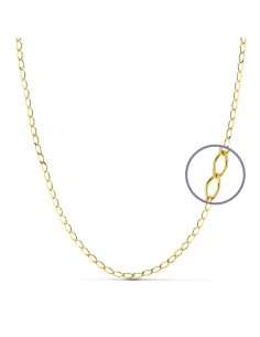 18K CADENA ORO AMARILLO MACIZA ROMBO 50CM 2.5 MM