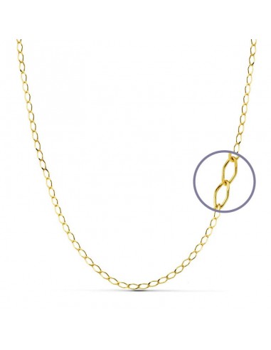 18K CADENA ORO AMARILLO MACIZA ROMBO 50CM 2.5 MM