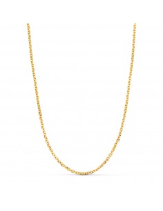18K CADENA ORO AMARILLO MACIZA FORZADA ESLABON TALLADO. ANCHO: 2 3 MM LARGO: 60CM