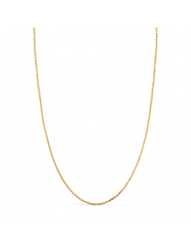 18K CADENA ORO AMARILLO MACIZA FORZADA ESLABON TALLADO. ANCHO: 1 MM LARGO: 60CM