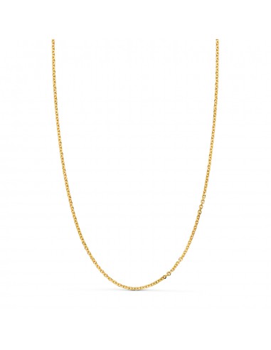 18K CADENA ORO AMARILLO MACIZA FORZADA ESLABON TALLADO. ANCHO: 1 2 MM LARGO: 60CM