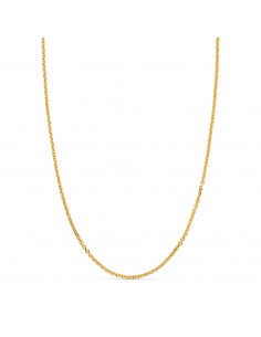 18K CADENA ORO AMARILLO MACIZA FORZADA ESLABON TALLADO. ANCHO: 2 MM LARGO: 60CM