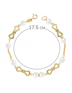 18K PULSERA COMUNION PERLA 5,5MM. 17,5CM. 2