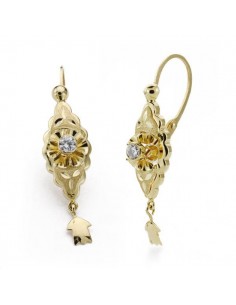 18K PENDIENTES CIGARRON 28X8 MM
