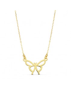 18K GARGANTILLA MARIPOSA 14 X 11 MM. 45CM.