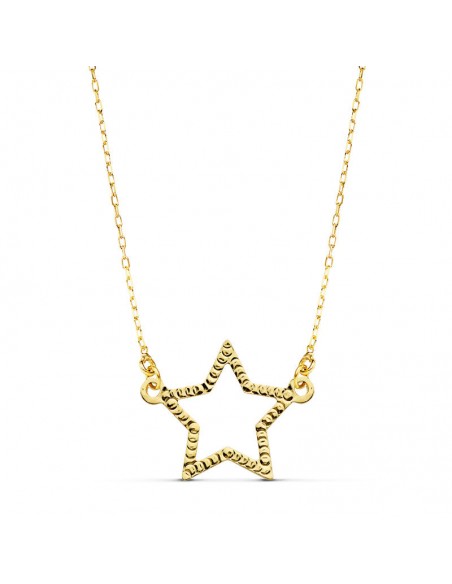 18K GARGANTILLA ESTRELLA 14X11MM. 45CM.