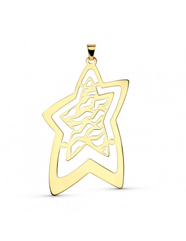 18K COLGANTE ORO AMARILLO LASER ESTRELLA