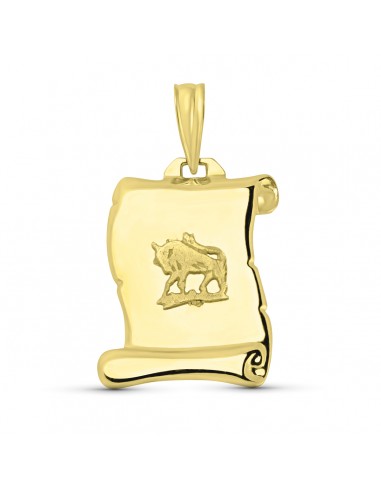 18K HOROSCOPO ORO AMARILLO TAURO PERGAMINO