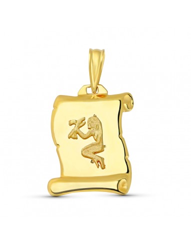 18K HOROSCOPO ORO AMARILLO VIRGO PERGAMINO