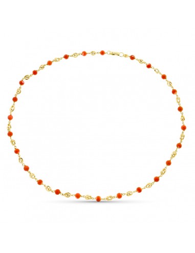 18K GARGANTILLA ORO AMARILLO JAULA CORAL FINO JAPONES 5 MM 50CM