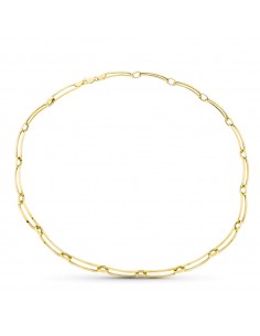 18K GARGANTILLA ORO AMARILLO ESLABON ALARGADO
