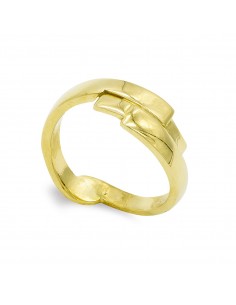 18K SORTIJA ORO AMARILLO MACIZA BRILLO. ANCHO: 7 5MM