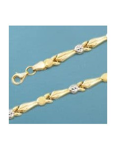 18K PULSERA BICOLOR ESTAMPACION. 5.15 GRS.