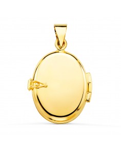 18K GUARDAPELO DIJE PORTAFOTOS OVAL LISO 22 X 19 MM. 2