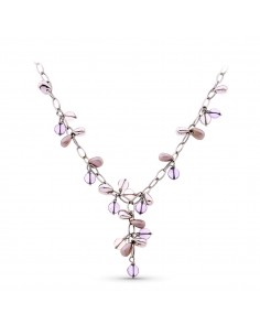 18K GARGANTILLA ORO BLANCO PIEDRAS
