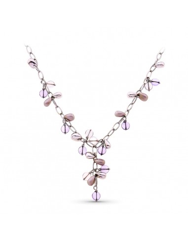 18K GARGANTILLA ORO BLANCO PIEDRAS